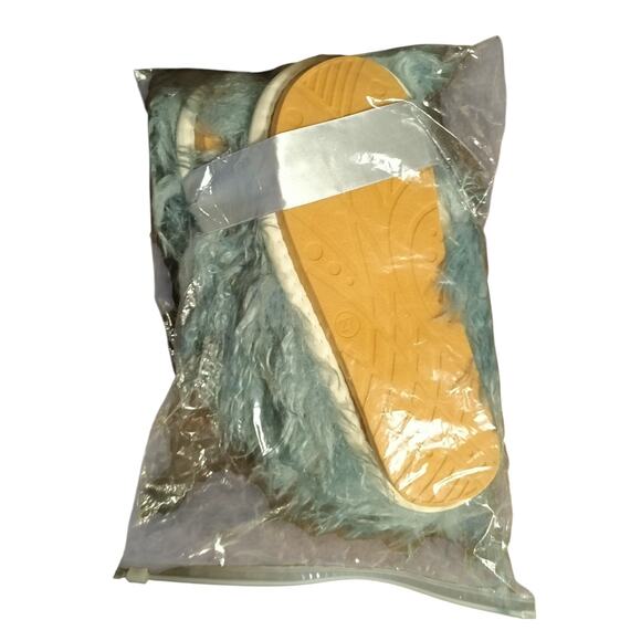 Women's Sheep's Fur Light Blue Slides 27 - Picture 3 of 3